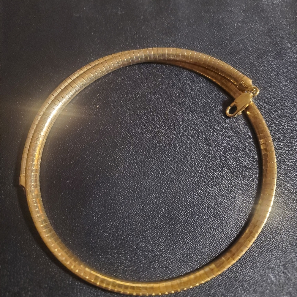 Sterling Silver Necklace Gold Overlay 925 Italy 18" Vintage